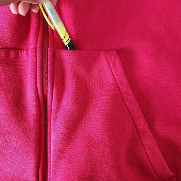 Nike Air Mens Red Athleisure Long Sleeve Pockets Full Zip Hoodie Jacket US Sz S - Picture 14 of 16